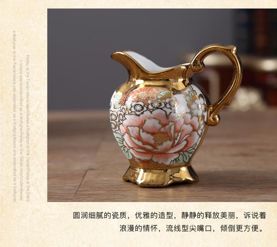 欧式陶瓷客厅创意家居奢华茶几摆设结婚礼物
